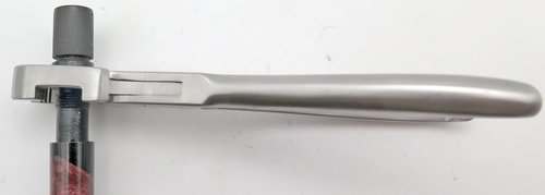 ITEM #PTS-8: PELIKAN PLIERS. THESE PLIERS WORK ON PELIKAN 100, 100N, IBIS & RAPPEN FOUNTAIN PENS. IT IS DESIGNED TO REMOVE THE SCREW IN NIB/FEED ASSEBLEY. THE TOOL HAS 3 SLOTS TO ACCPET THE RIBS ON THE BOTTOM OF THE FEED. 